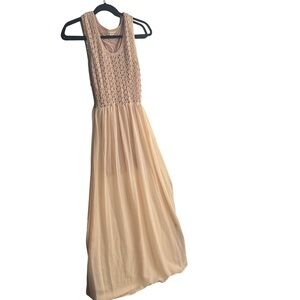 Double Zero Cream Maxi Dress